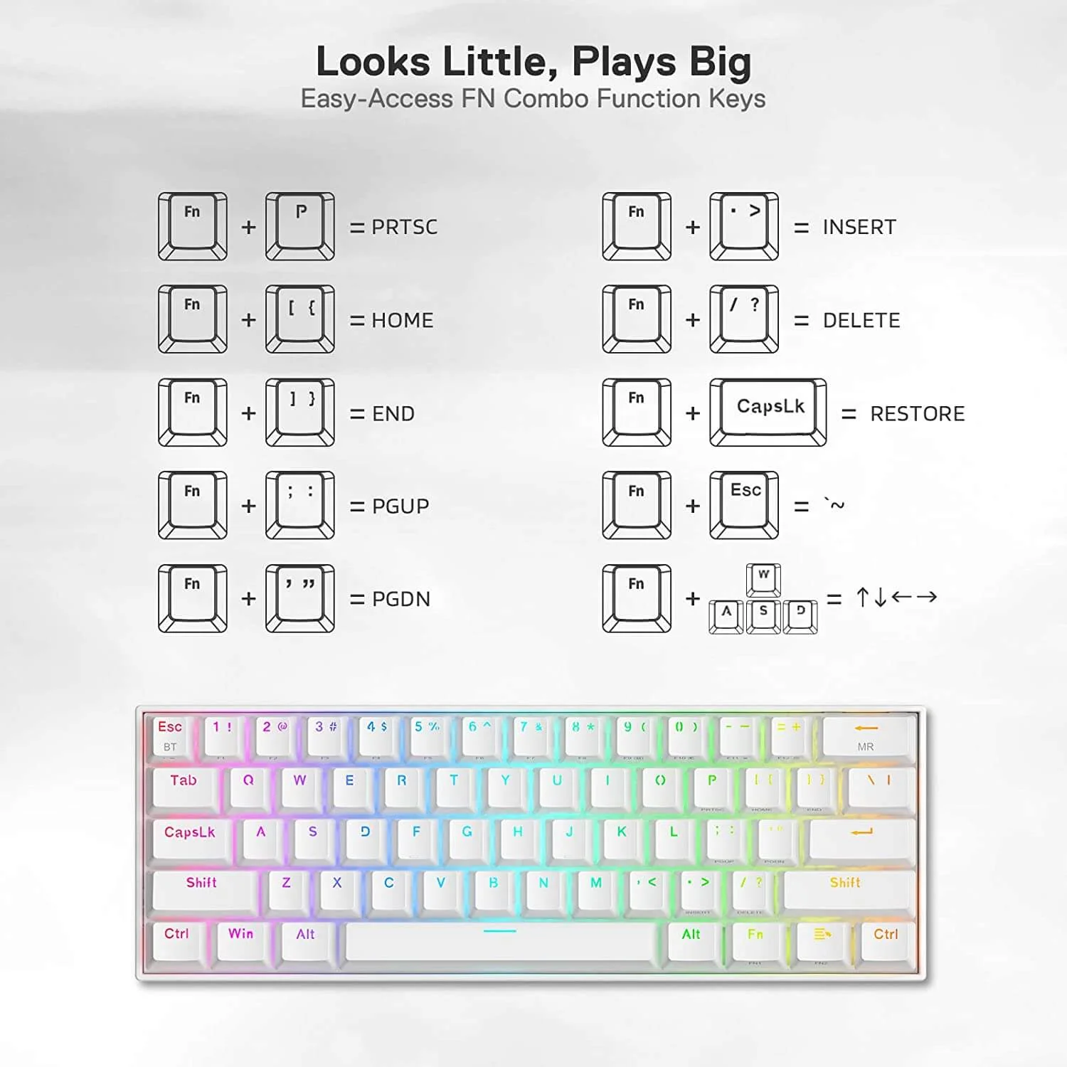 DRACONIC K530 PRO WHITE (Brown Switches) - Image 6