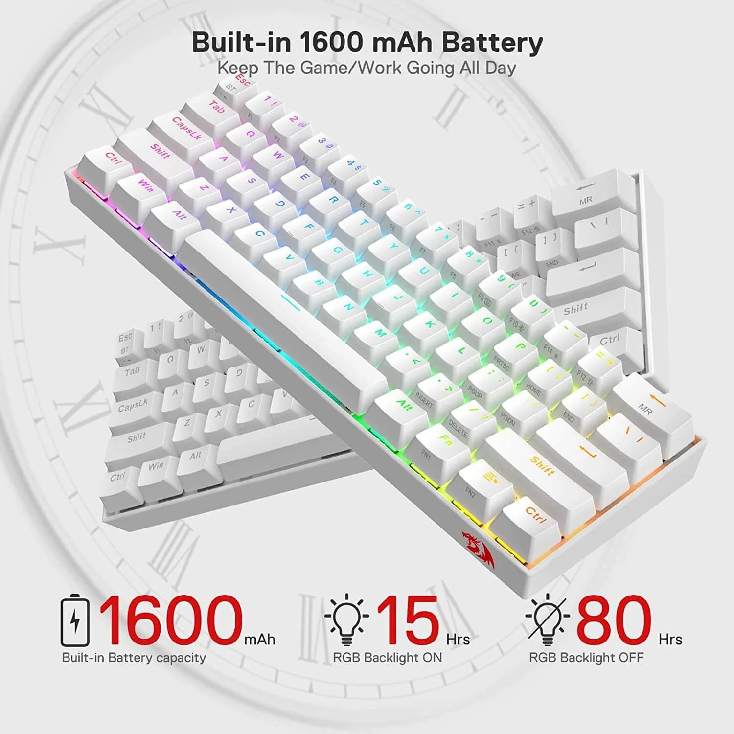 DRACONIC K530 PRO WHITE (Brown Switches) - Image 7